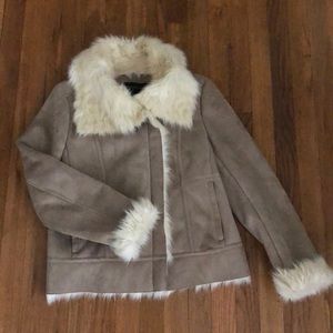 Faux Fur lined Suede Jacket